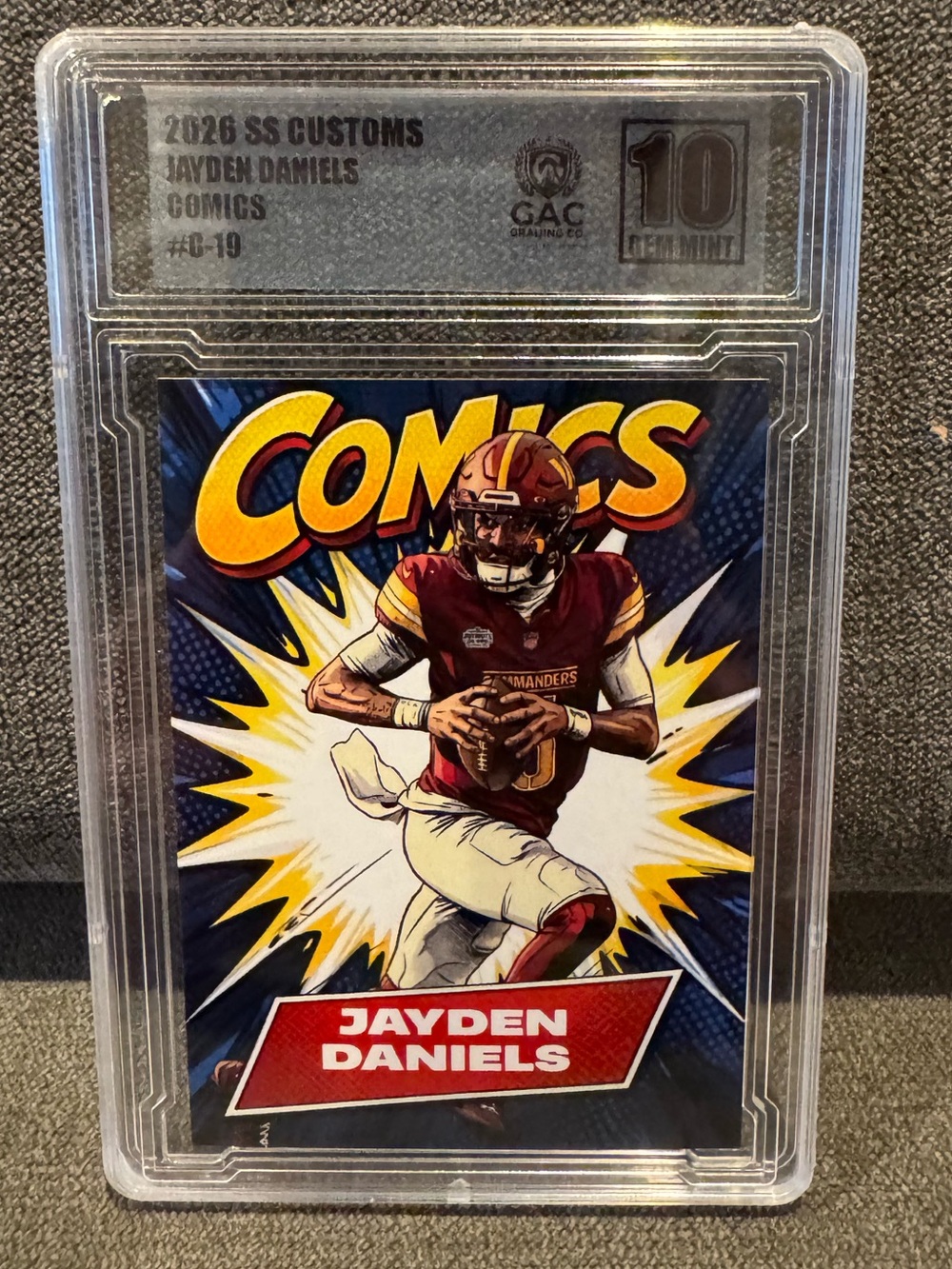 Jayden Daniels - SS Customs “Comics” #C-19 GAC 10 Gem Mint